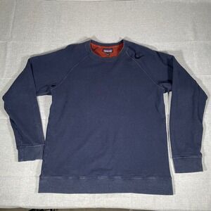 Patagonia Mens Large Long Sleeve Crew Neck Pullover Sweatshirt Casual Top Blue